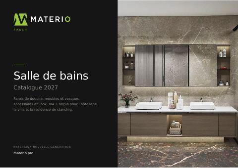 Couverture — Catalogue MATERIO FRESH 2027 — salle de bains